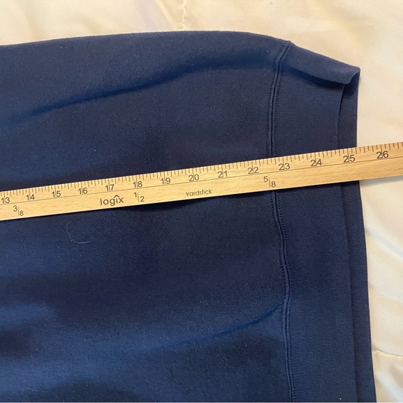 Vintage Mickey Embroidered Sweatshirt GENUS Made USA Navy Crewneck 90s Disney L - Picture 6 of 7